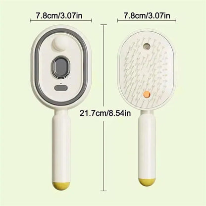 Rechargeable Hair Straightener Brush with Detangling Comb