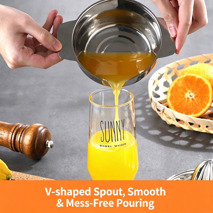 HOT SALE 50%OFF Stainless Steel Manual Citrus Juicer – Multi-Fruit Press for Orange, Lemon & Grapefruit