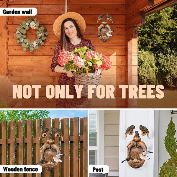 53%OFF Whimsical Tree Face Bird Feeder – Resin Garden Art Decor