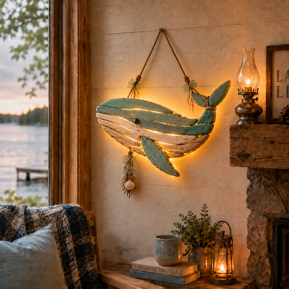 Lighted Coastal Fish Wall Decor – Bring Ocean Charm & Warm Glow to Your Home