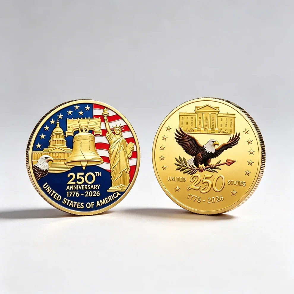 LAST DAY 50% OFF9PCS USA 250th Anniversary Commemorative Coin Gift Set