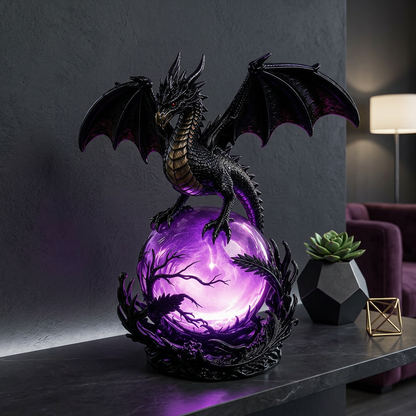 Free Shipping Gothic Dragon LED Crystal Ball Lamp — Dark Aesthetic Decor