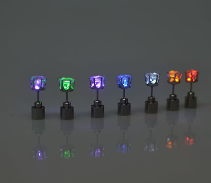 Light-Up LED Stud Earrings – Dazzling Glow for Parties & Festivals