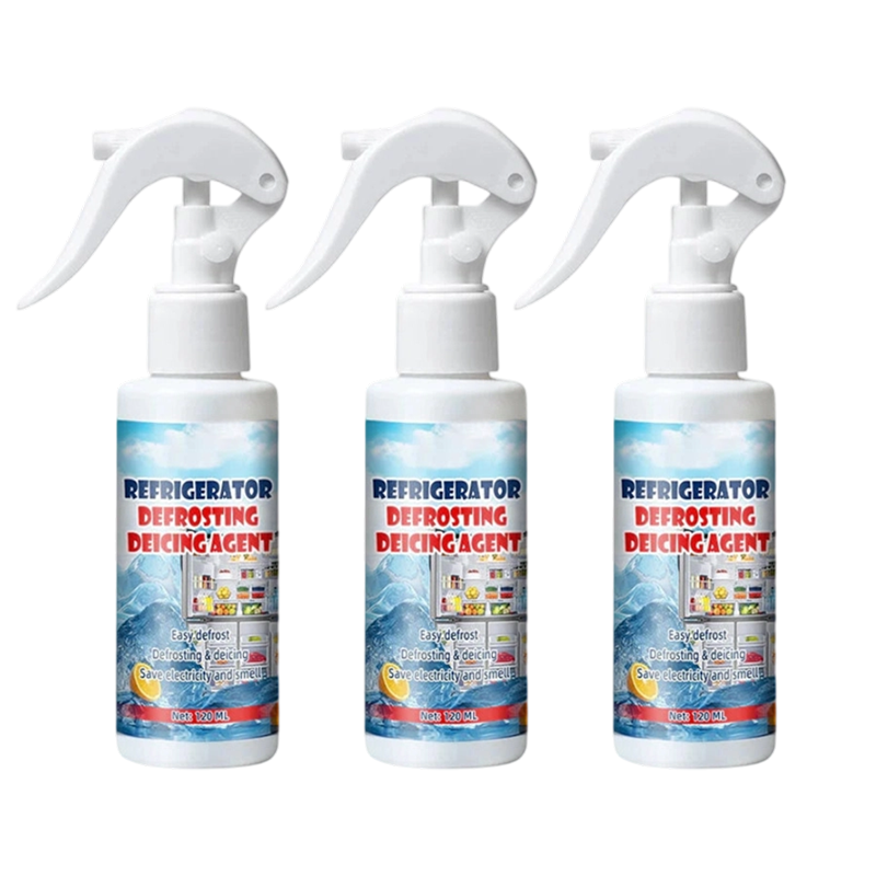 Freezer Ice Remover Spray – Rapid Defrost & Easy Cleaning Free Scraper Included