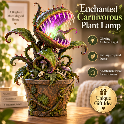 Limited Stock 50% OFF: Enchanted Carnivorous Plant Lamp Fantasy Glowing Resin Decor