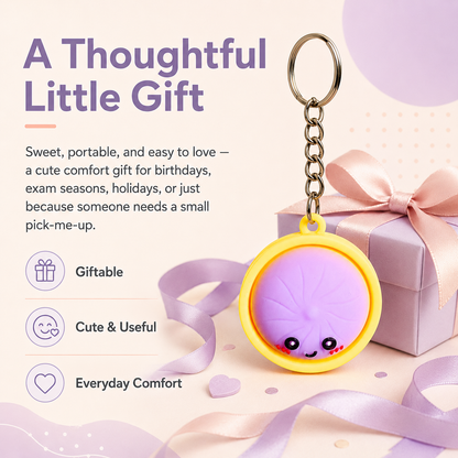 Cute Dumpling Fidget Keychain