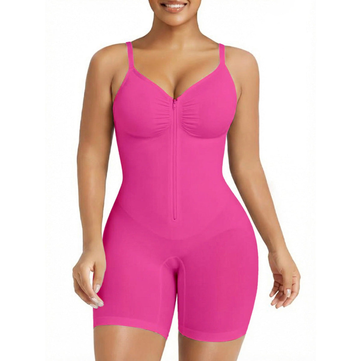 Women's Zip-Front Shapewear Bodysuit – Tummy Control & Waist Sculpting