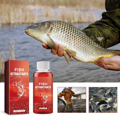 Angler's Secret Concentrated Red Worm Fishing Attractant – Draw More Fish, Faster Bites