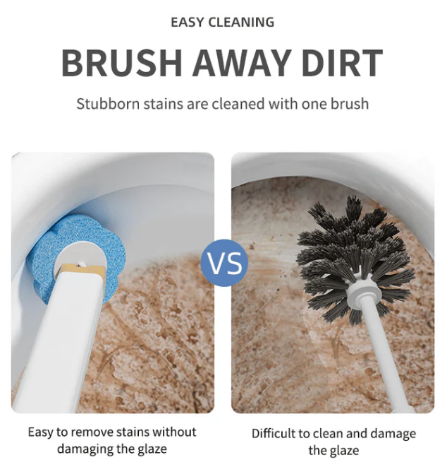 60K+ SOLD!Hygienic Disposable Toilet Brush | Wall-Mounted Replacement Head Set Hot Sale