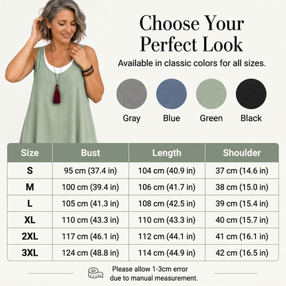 Last Day Sale 50% OffWomen's Casual Loose Sleeveless Fake Two Piece Tank Dress