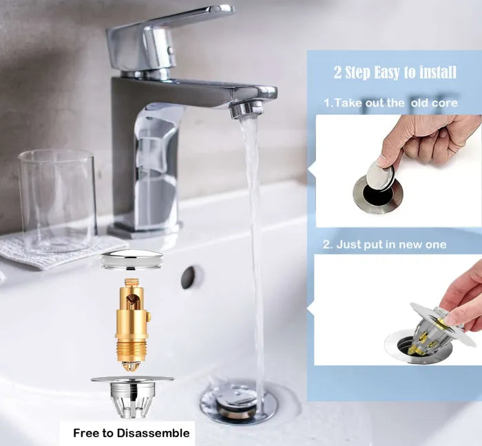 Universal Pop-Up Sink Drain Filter – Anti-Odor & Anti-Clog