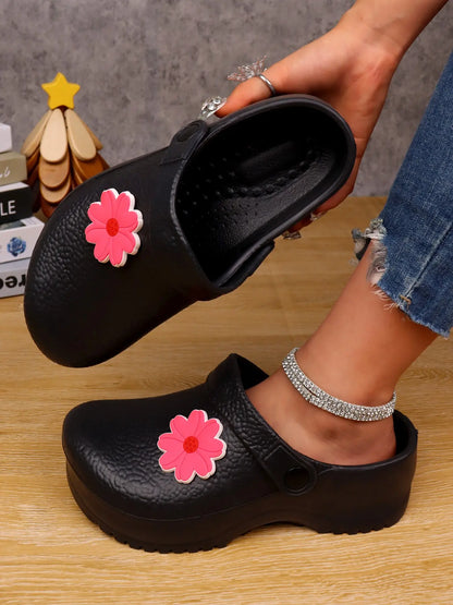 Women's Floral EVA Sandals – Slip-On, Non-Slip, Waterproof
