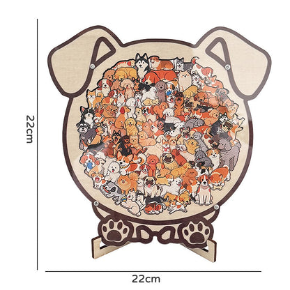 LAST DAY 50% OFF - Cute Cat and Dog Puzzle – A Wooden Work of Art You Can Build