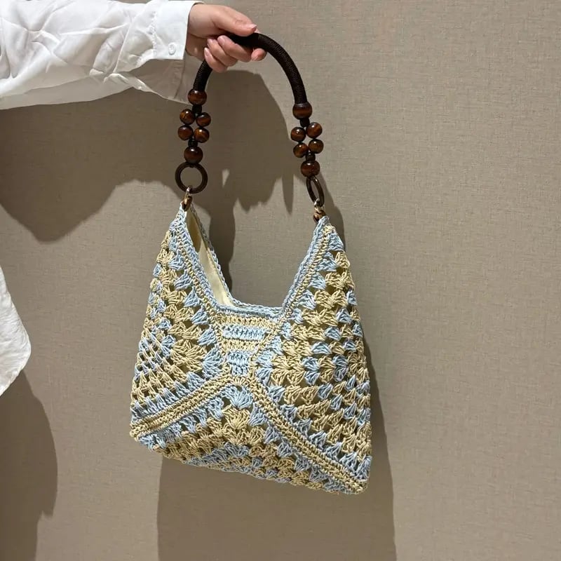 Vintage Handwoven Tote Purse