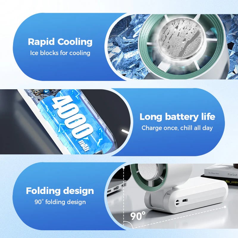 2026 Flagship 5-in-1 Foldable Handheld Cooling Fan