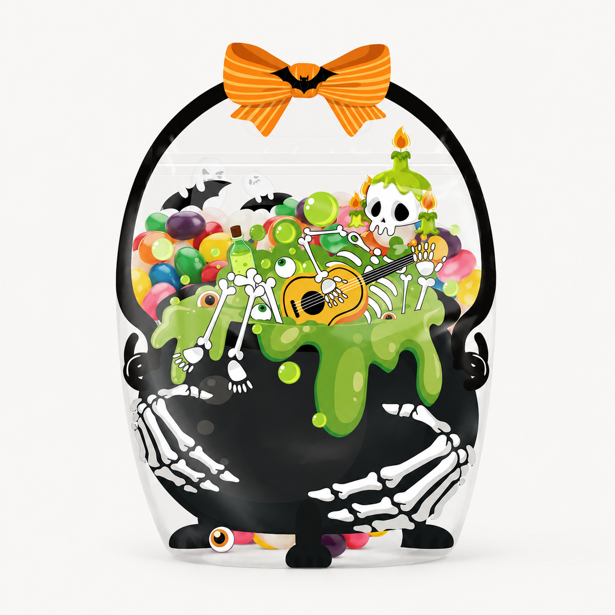Get Ready for Halloween! Cute & Spooky Resealable Candy Treat Bags