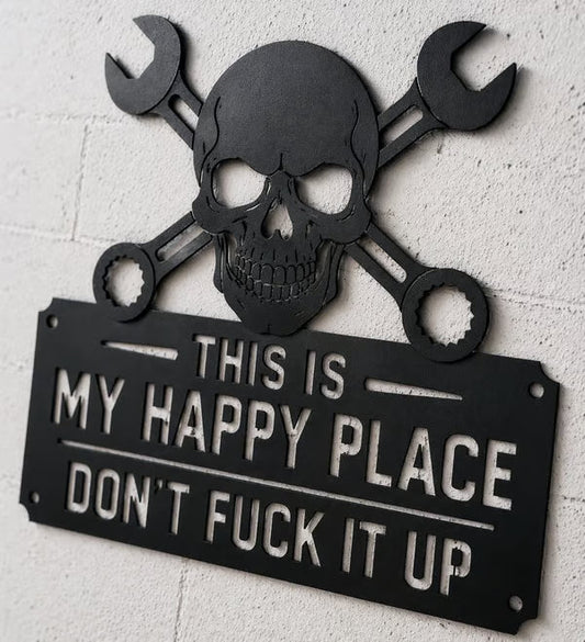 "This Is My Happy Place"Metal Wall Art Sign
