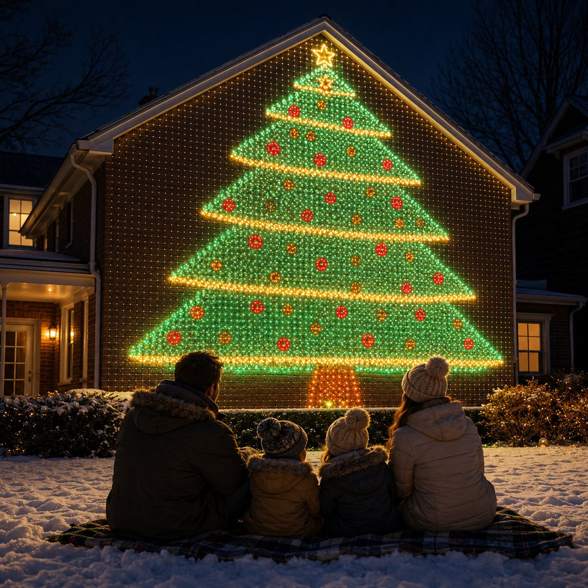 Early Christmas 49% OFFChristmas LED House Net & Smart Outdoor Wall Curtain Light