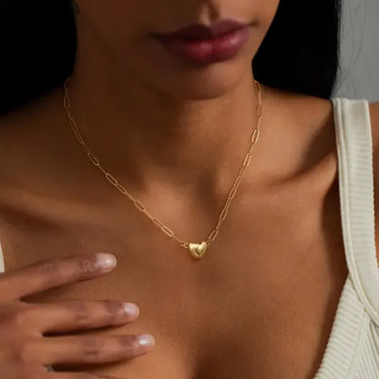 Magnetic Heart Necklace — Elegant Stainless Steel Statement Jewelry