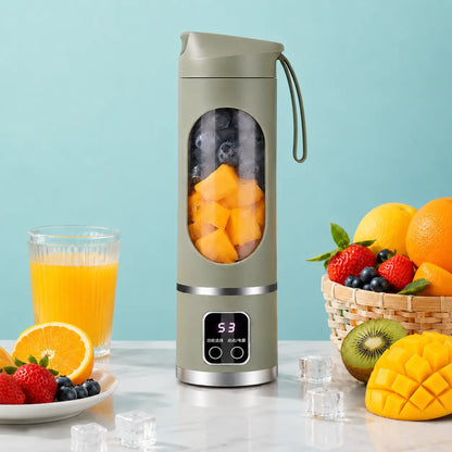 Portable 15.22 Oz USB Rechargeable Personal Blender with LED Display