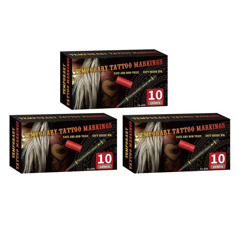 Festivel Hot SALE 60% OFF - 10 Colors Temporary Tattoo Markers Set