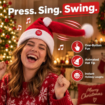 Singing & Dancing Santa Hat — Animated Christmas Party Hat(Buy 2 Free Shipping)