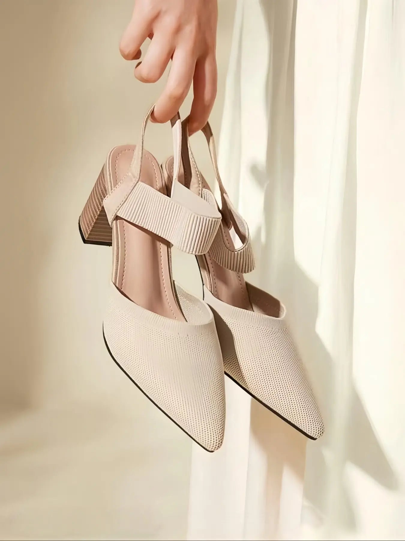 Women's Rubber Sandals – Pointed Toe, Stiletto Heel