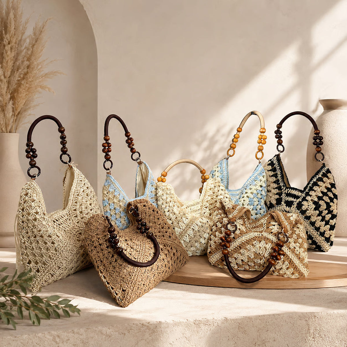 Vintage Handwoven Tote Purse