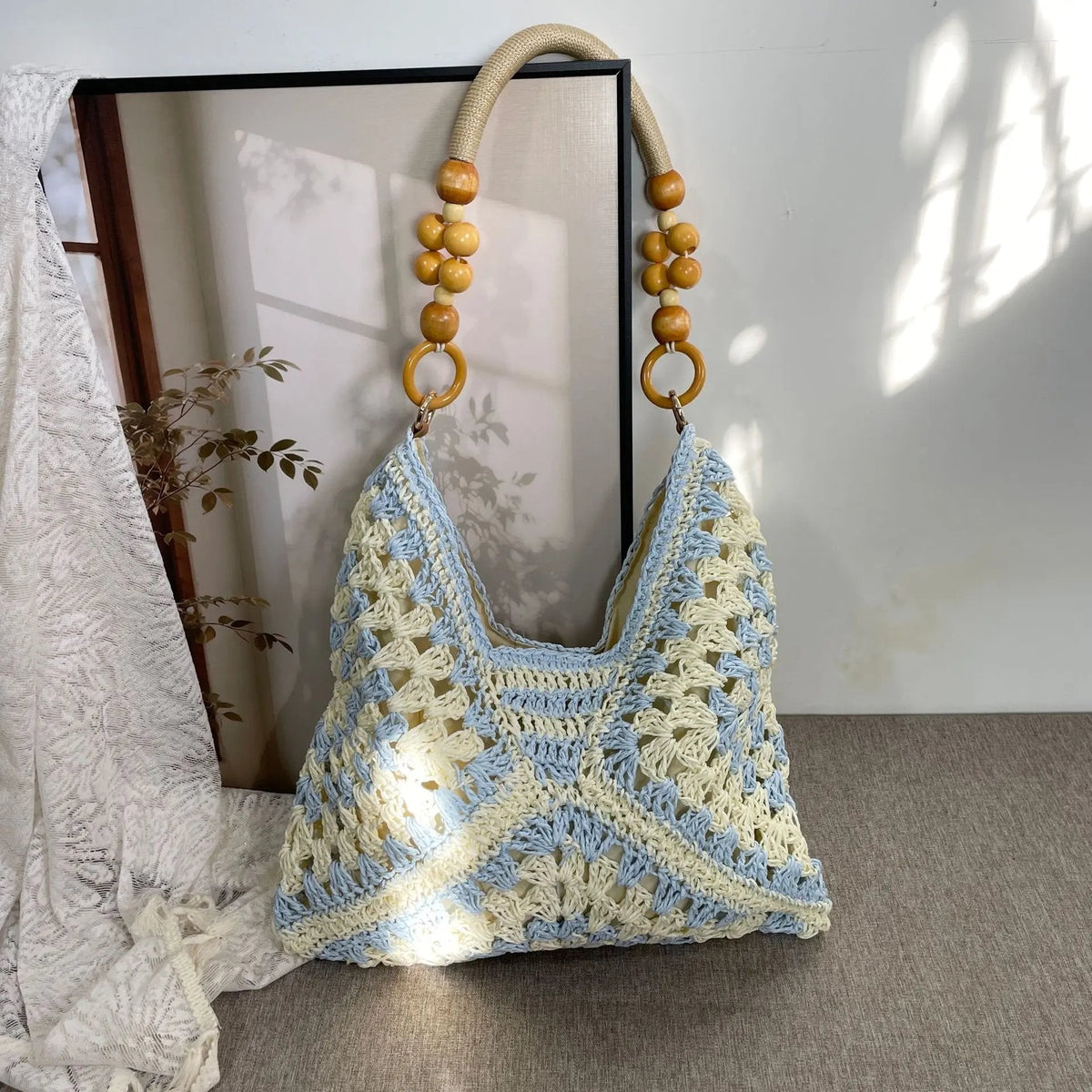 Vintage Handwoven Tote Purse