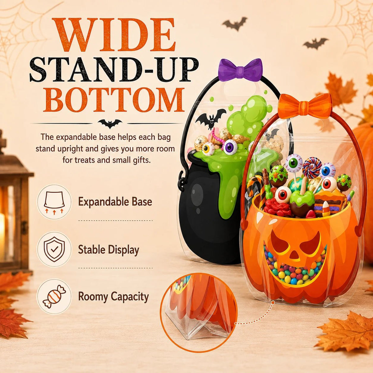 Last Day 50% OFF - Halloween Plastic Goodie Bags