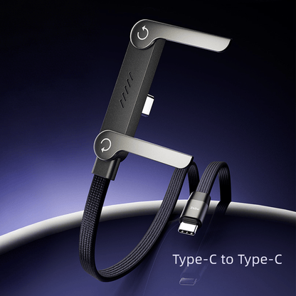 2-in-1 Invisible Holder Charger Cable – 240W Fast Charging Cord with Built-In Phone Stand