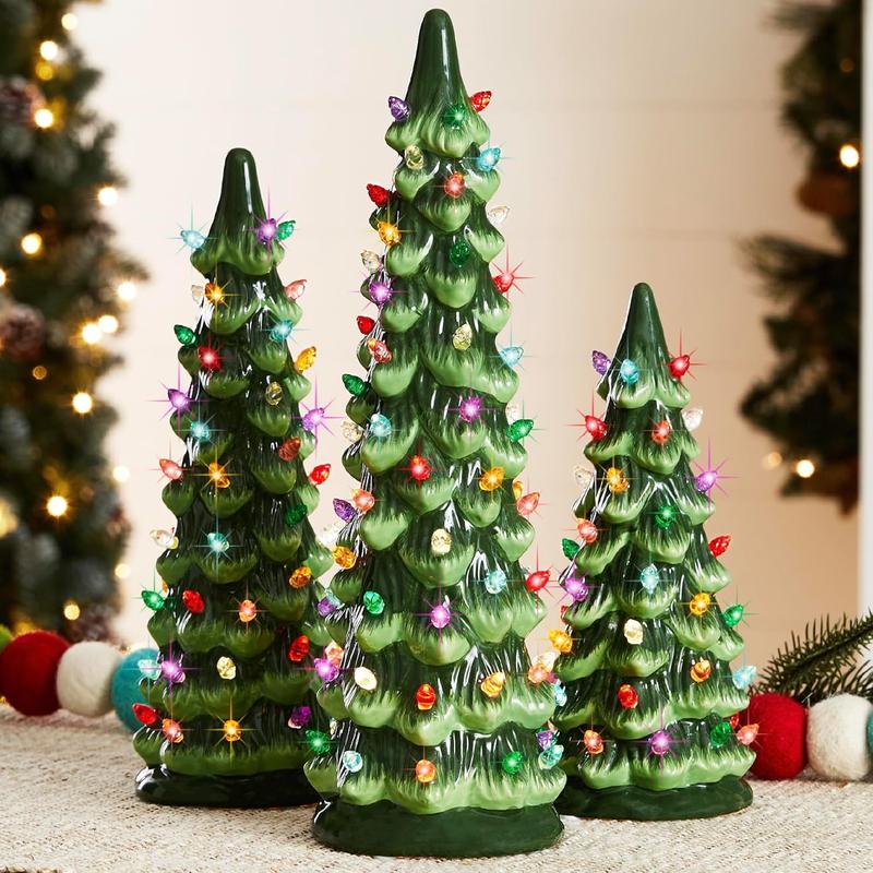 Retro Hand-Painted Tabletop Christmas Trees (Limited Quantities Available)