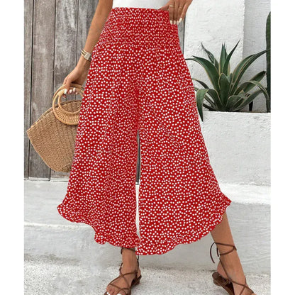 Women's Flowy High Waist Wide-Leg Pants – Slimming, Comfy & Chic