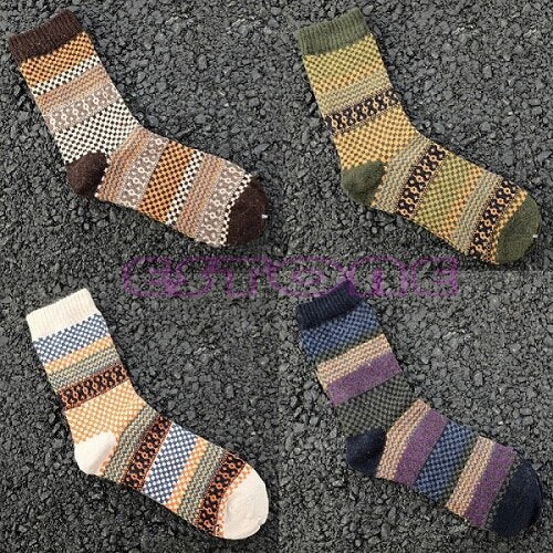 4 Pair Vintage Warm Socks