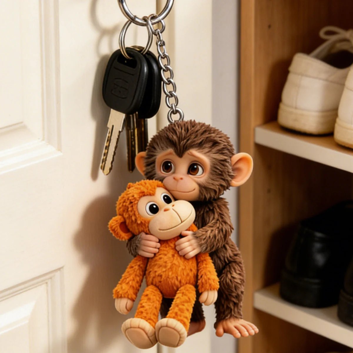 Team Punch - Monkey Lover Keychain With Charms