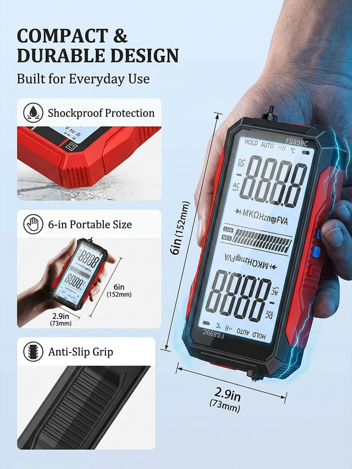 Hot Sale 50% OFF | USB Rechargeable Digital Multimeter | Smart Electrical Testing Made Easy
