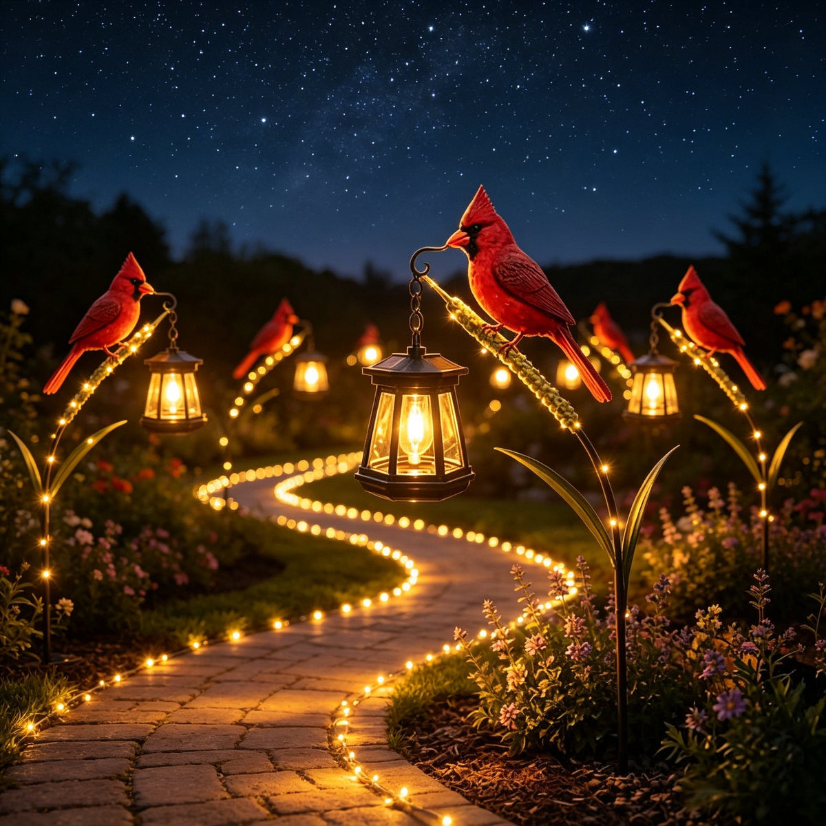 Cardinal Solar Light—A Beautiful Garden Light That Feels Full of Life