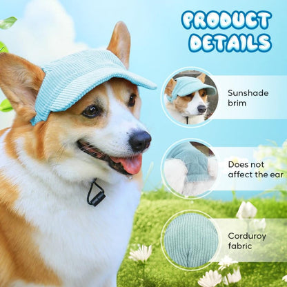 UV-Blocking Pet Baseball Hat – Stylish Sun Protection for Dogs