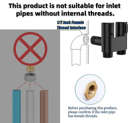 Last Day 50% OFF 1-In-2-Handheld Out Dual Control Valve Bidet Sprayer for Toilet