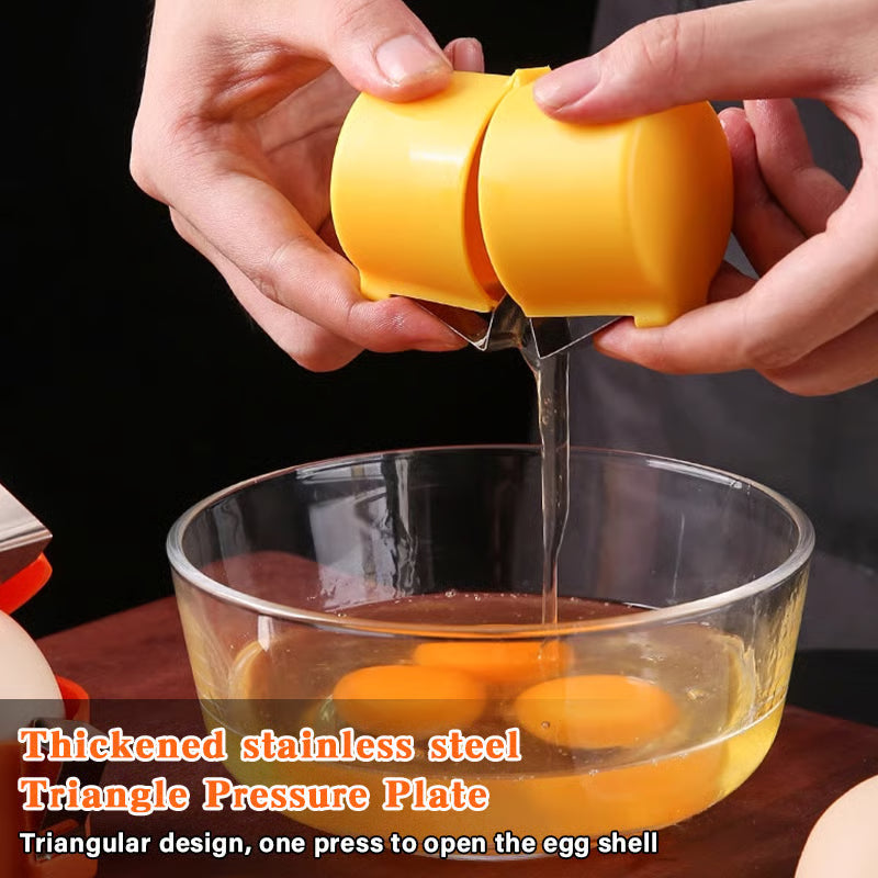 Stainless Steel Egg Opener – Crack, Cut, and Separate Eggs Easily