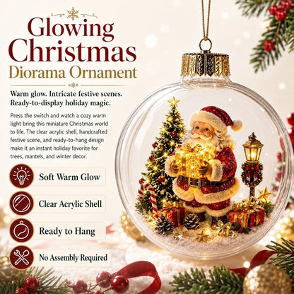 Buy 1 Get 1 FreeGlowing Christmas Diorama Ornament – A Tiny Winter World in the Palm of Your Hand