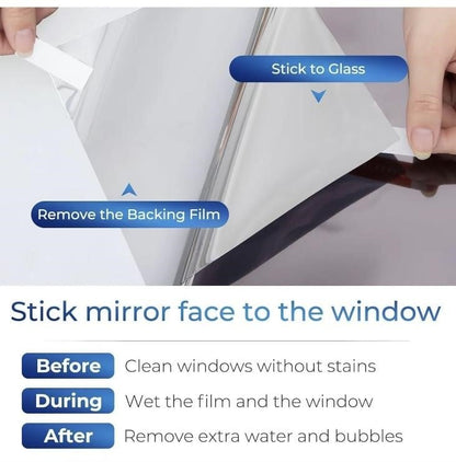 Window Privacy Film One Way, UV Sun Blocking, Heat Control