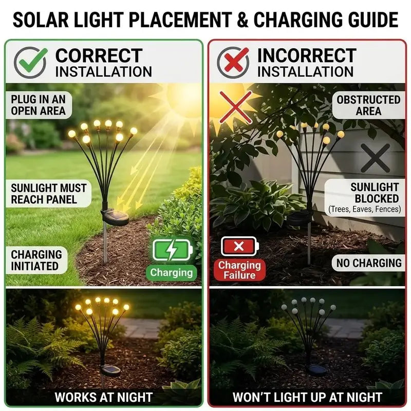 Solar Firefly Garden Lights, 2 Pack