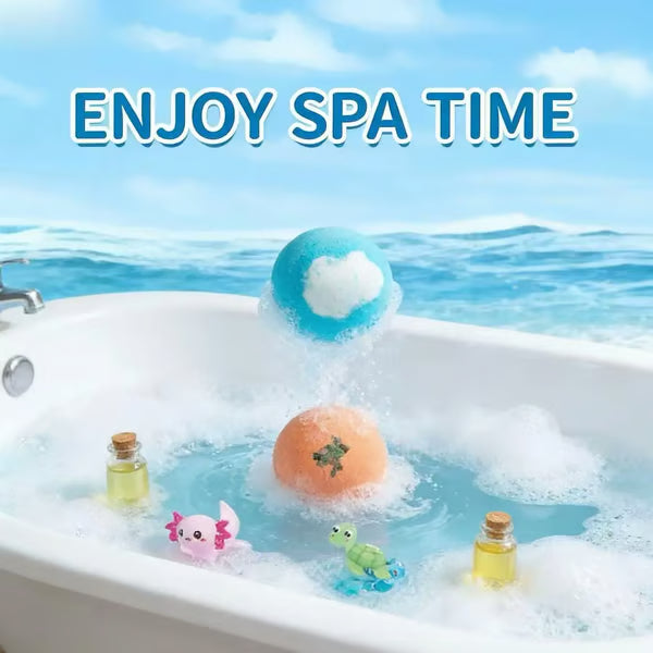 Easter Basket Stuffers for Boys & Girls - Skin-Soothing Bath Fizzies Gift Set