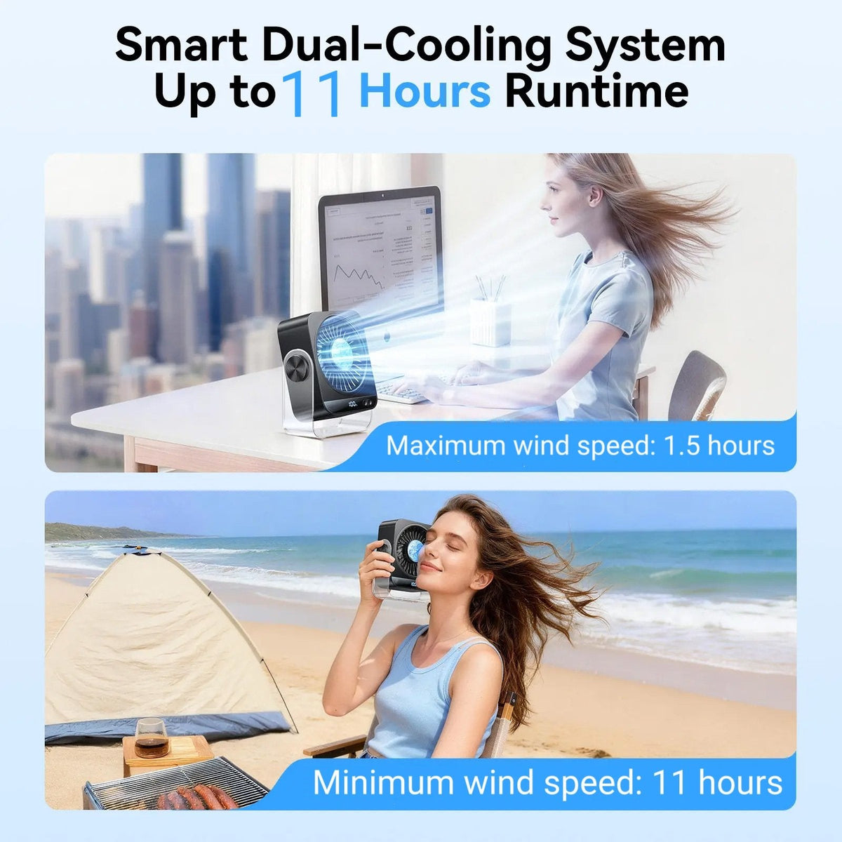 Hot Sale 50% OFF | Turbo Desk Cooling Fan | Ultra-Quiet Airflow with Digital Display