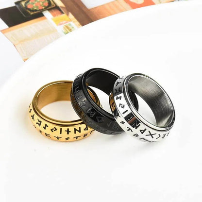 Viking Rune Rotating Ring
