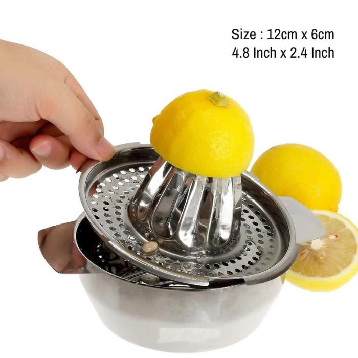 HOT SALE 50%OFF Stainless Steel Manual Citrus Juicer – Multi-Fruit Press for Orange, Lemon & Grapefruit