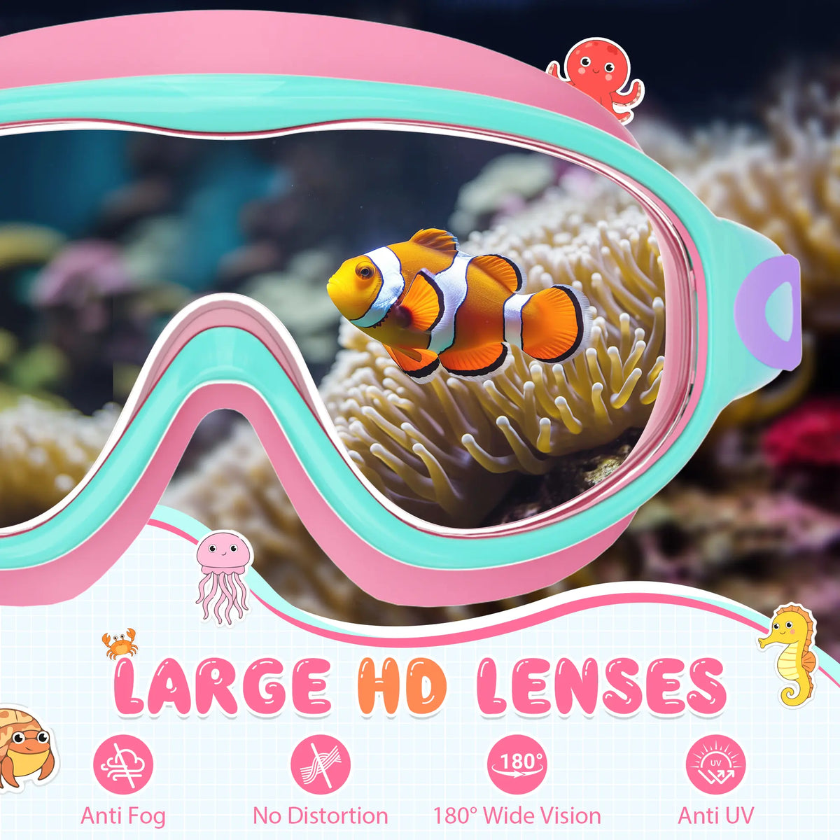 Season Hot Seller! Summer Must-Have 2-Pack Kids Swim Goggles