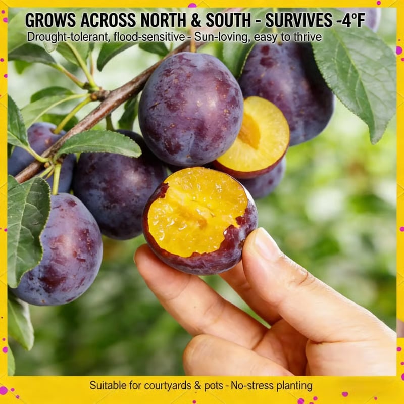Heirloom Non-GMO Grafted Plum Tree
