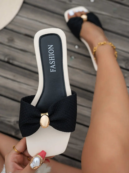 Women's Sandals – Square Toe, Low Heel